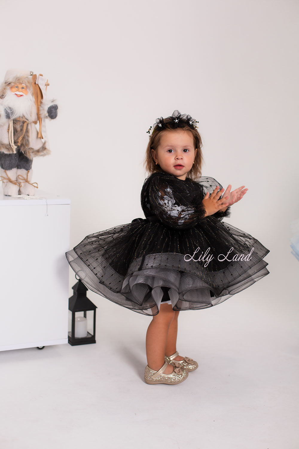 Polina Girl Dress for Special Occasion in Black