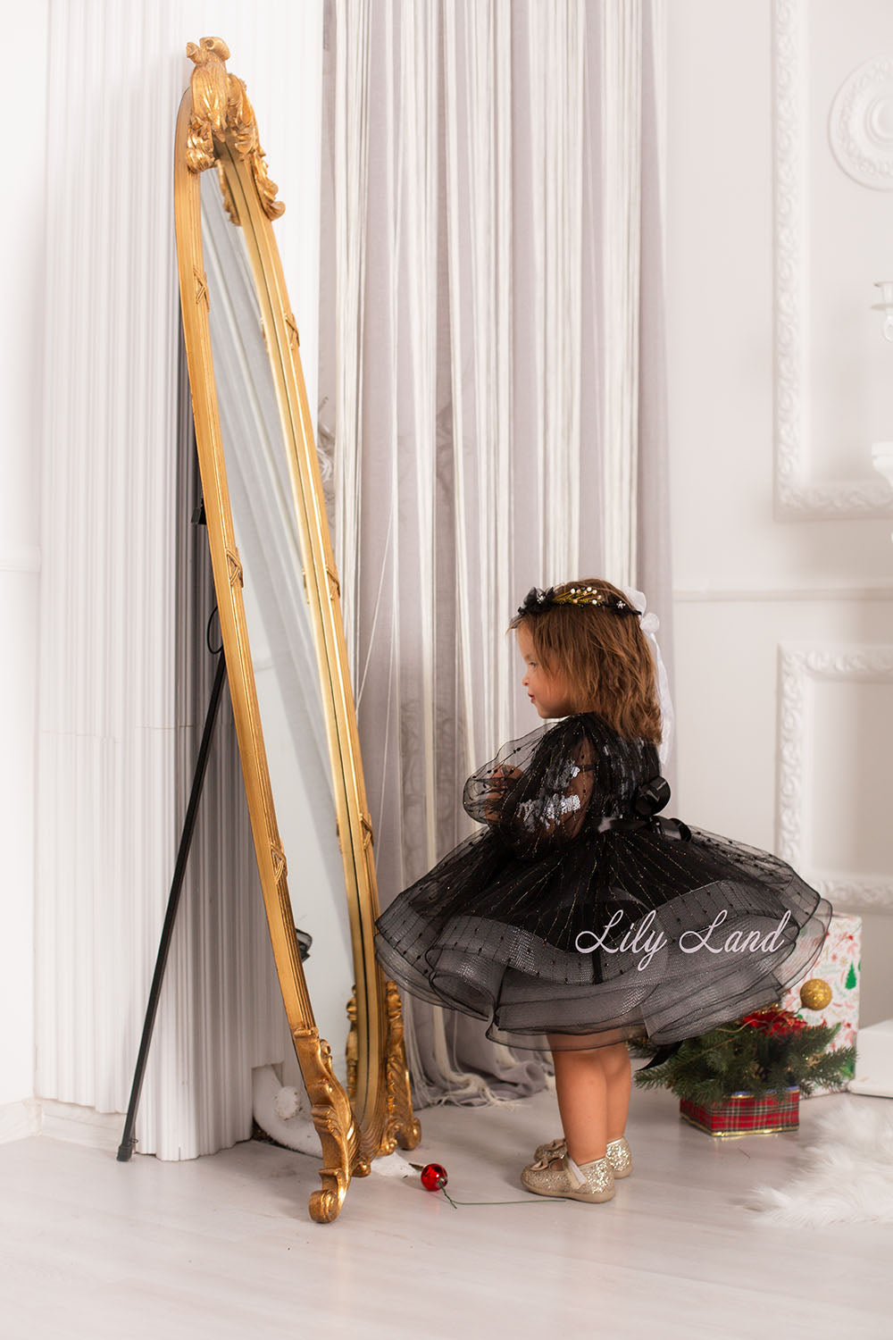 Polina Girl Dress for Special Occasion in Black