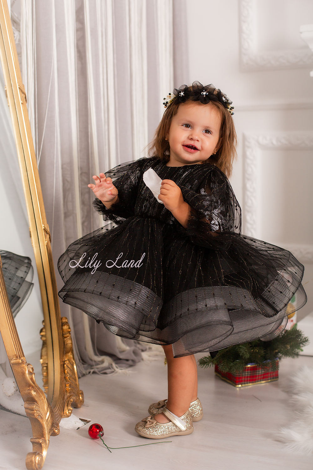 Polina Girl Dress for Special Occasion in Black