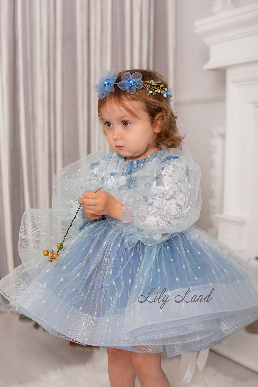 Polina Girl Dress for Special Occasion in Blue