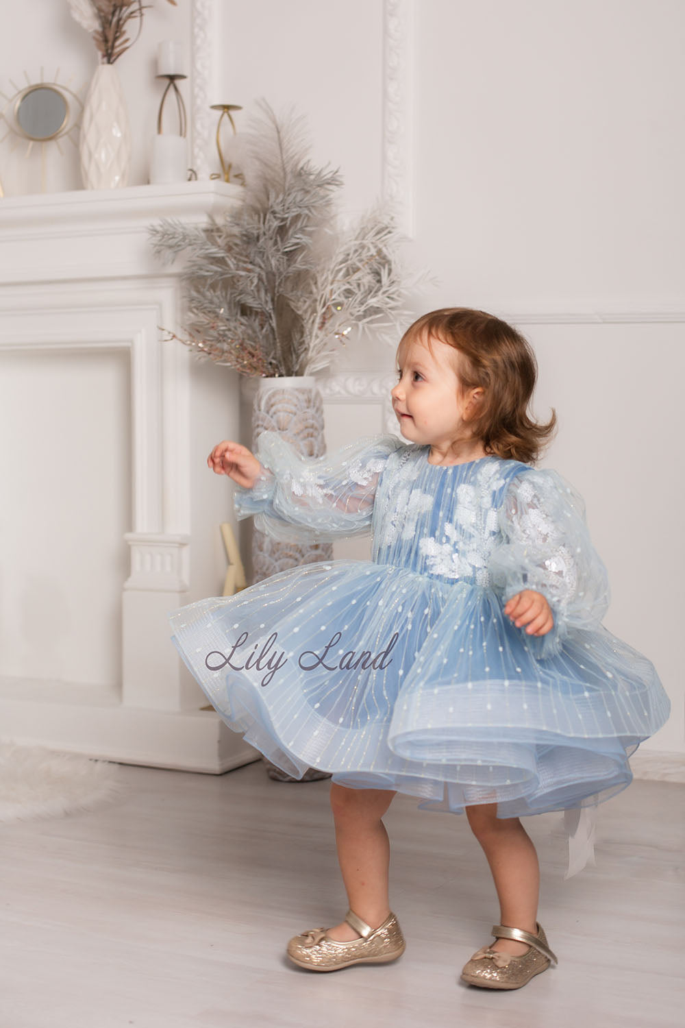 Polina Girl Dress for Special Occasion in Blue