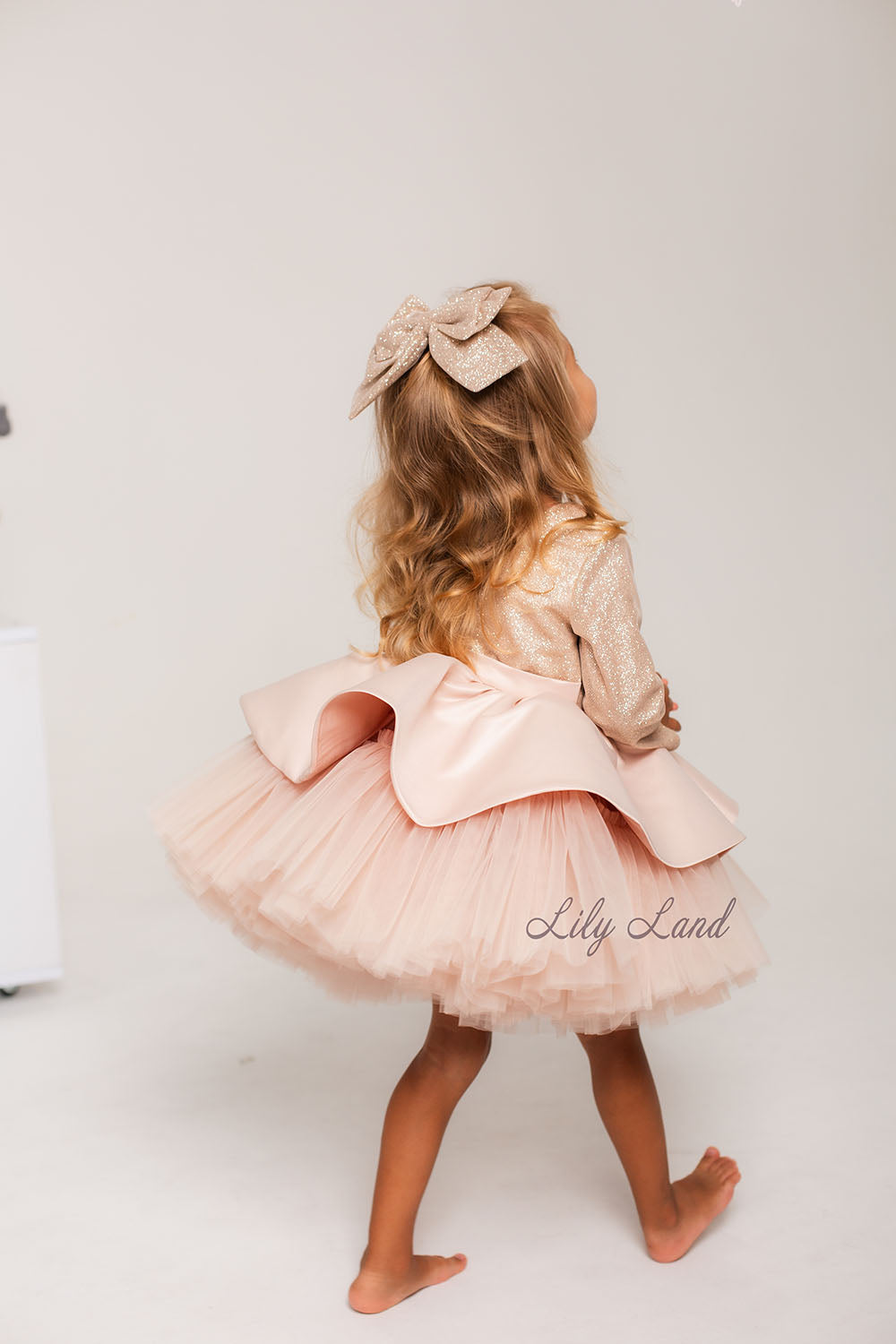 Angelina Glitter Girl Dress In Green