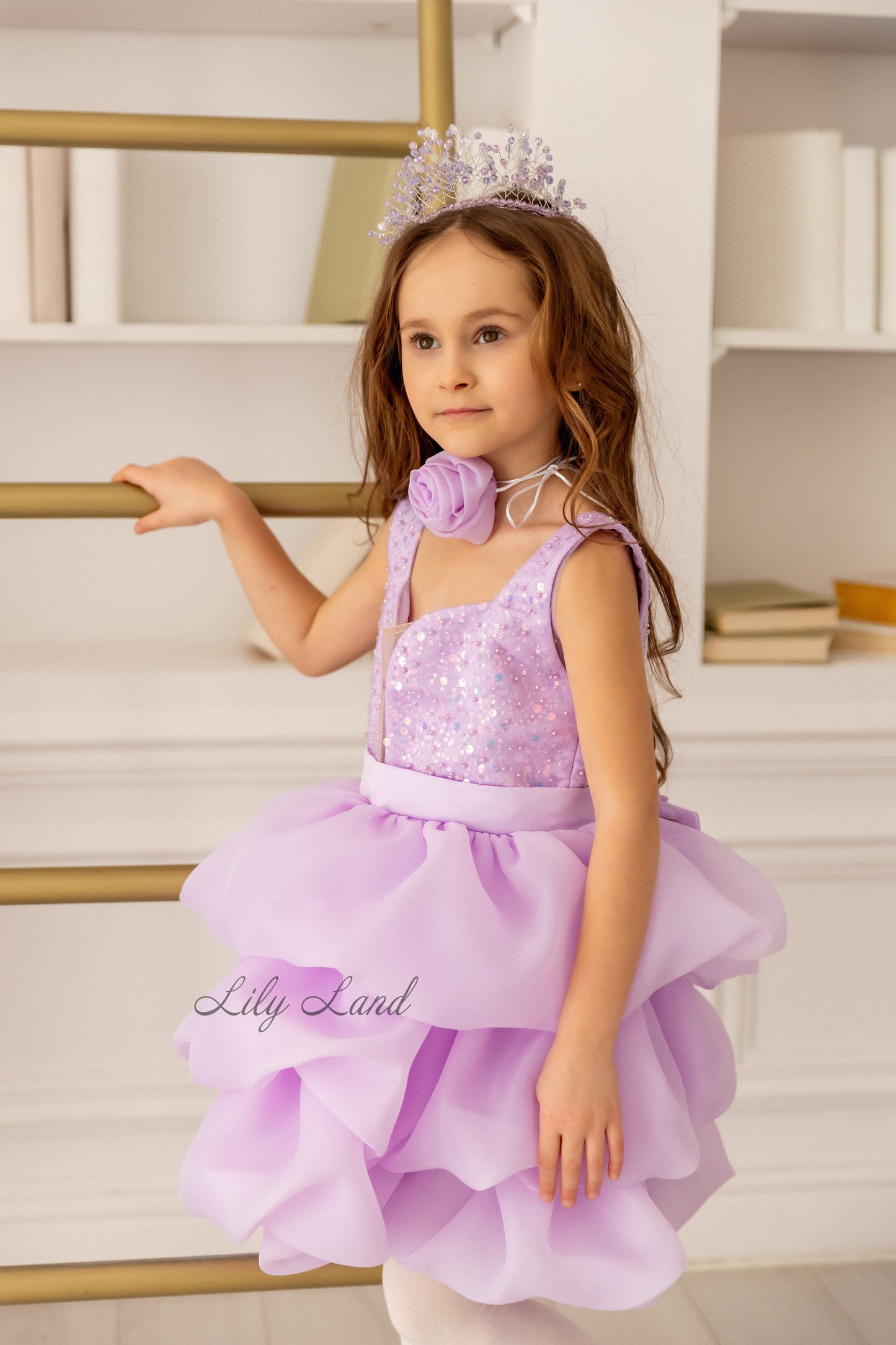 Rosalyn Girl Dress in Light Lavender