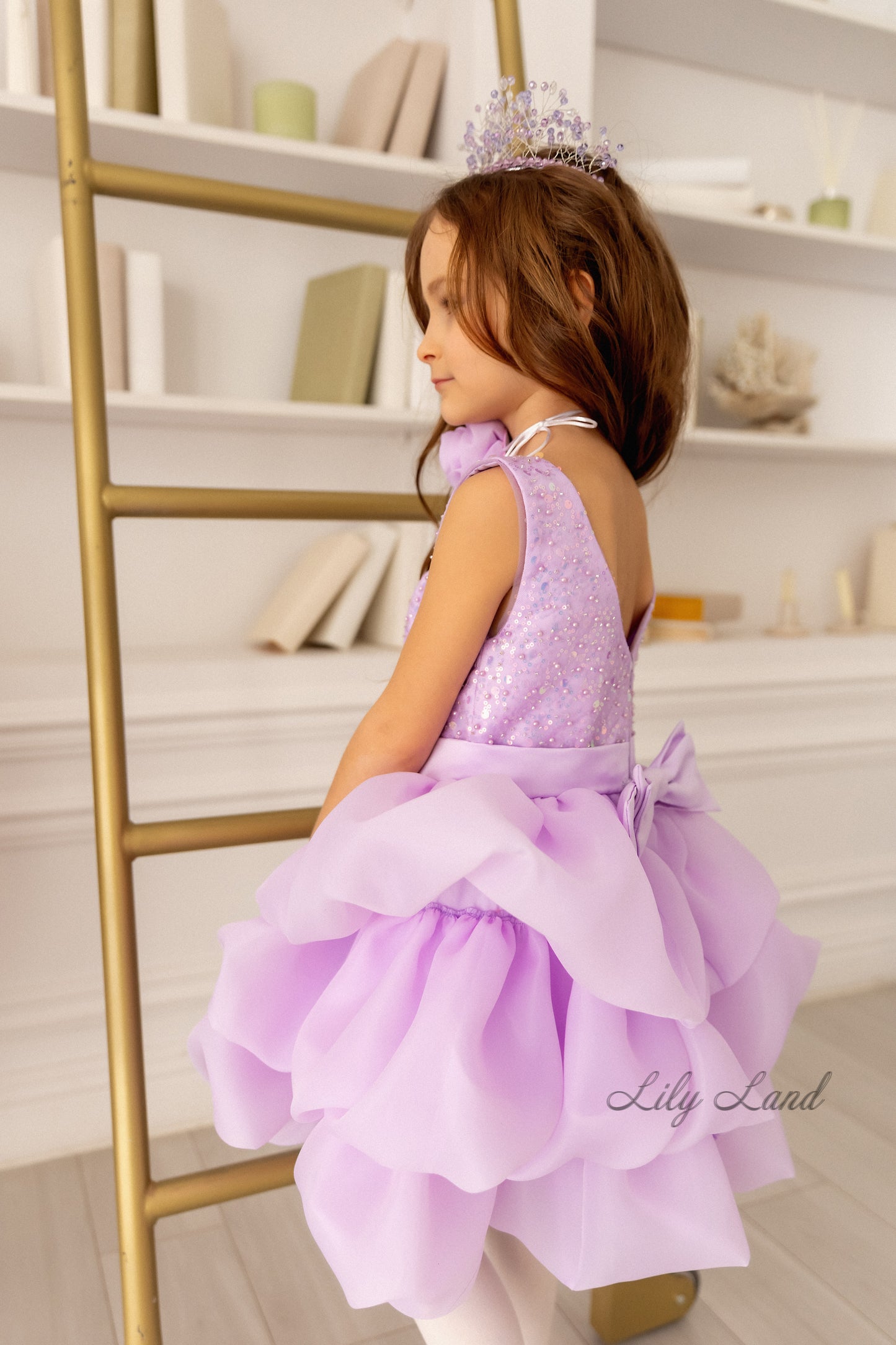Rosalyn Girl Dress in Light Lavender
