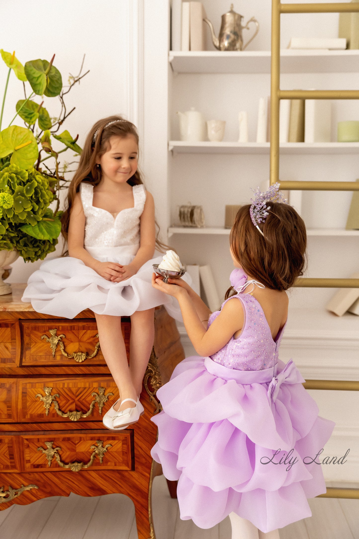 Rosalyn Girl Dress in Light Lavender