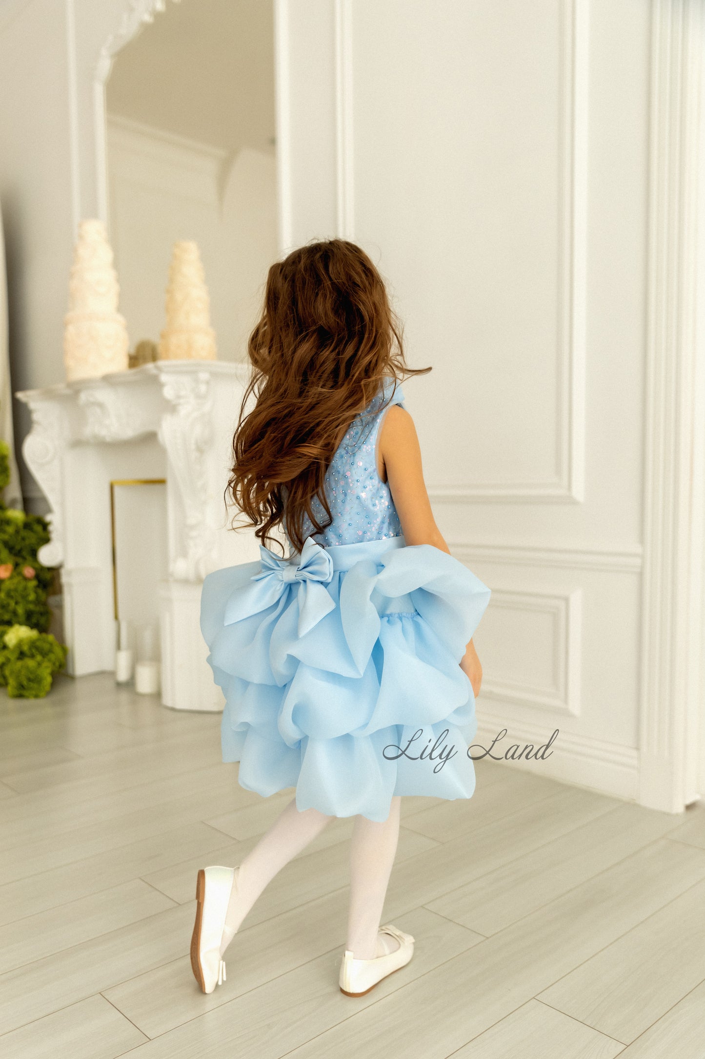 Rosalyn Girl Dress in Light Blue