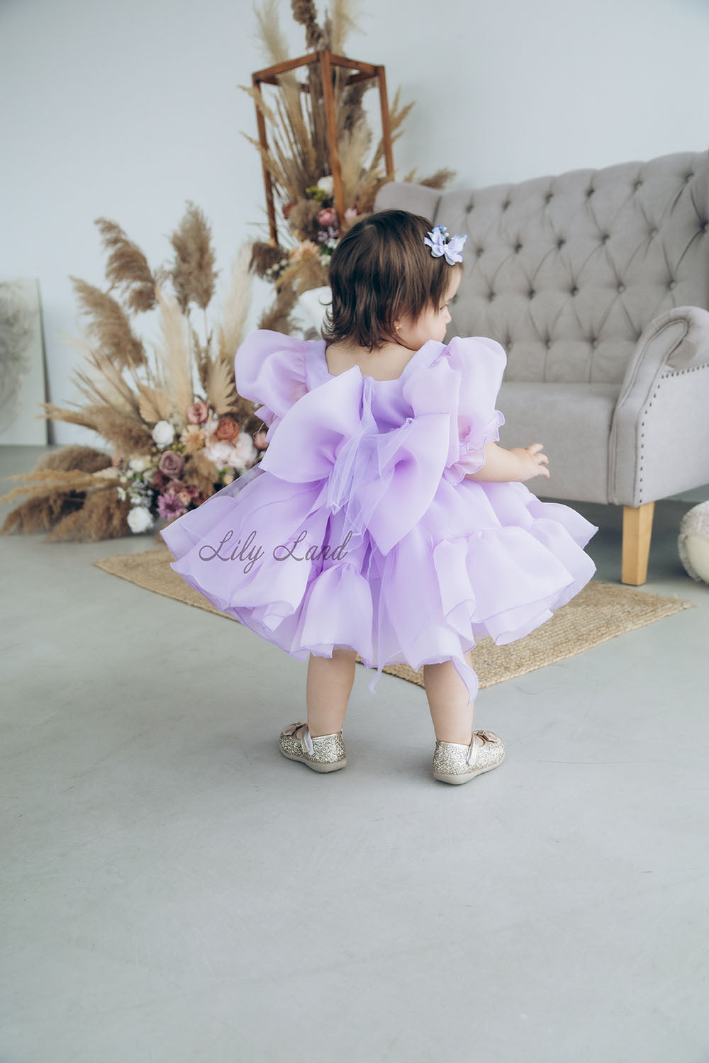 Marseille Puffy Tutu Girl Dress in Light Lavender
