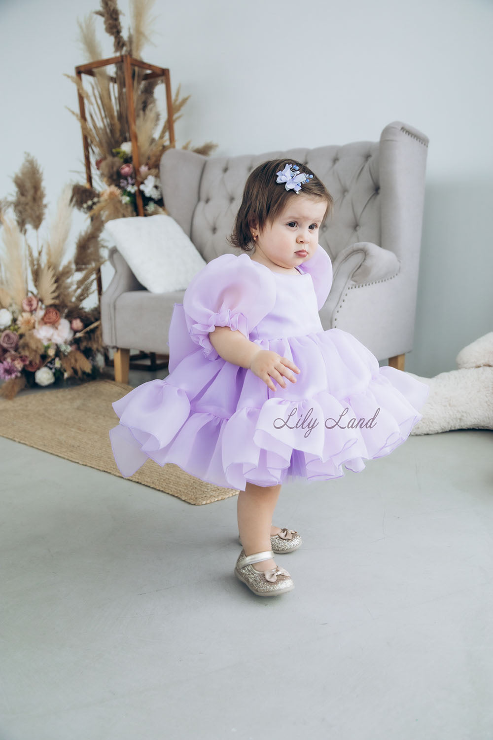 Marseille Puffy Tutu Girl Dress in Light Lavender