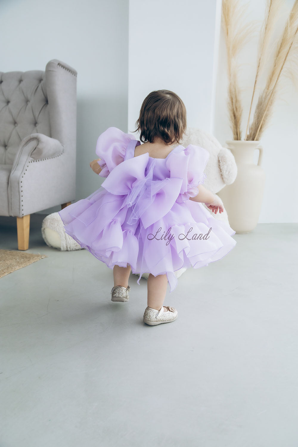 Marseille Puffy Tutu Girl Dress in Light Lavender