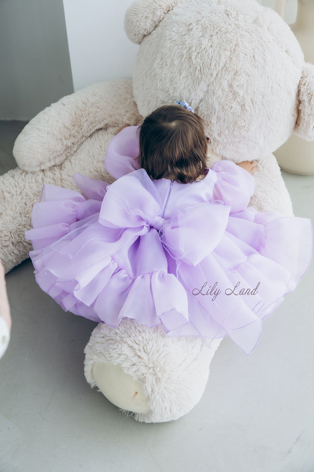 Marseille Puffy Tutu Girl Dress in Light Lavender