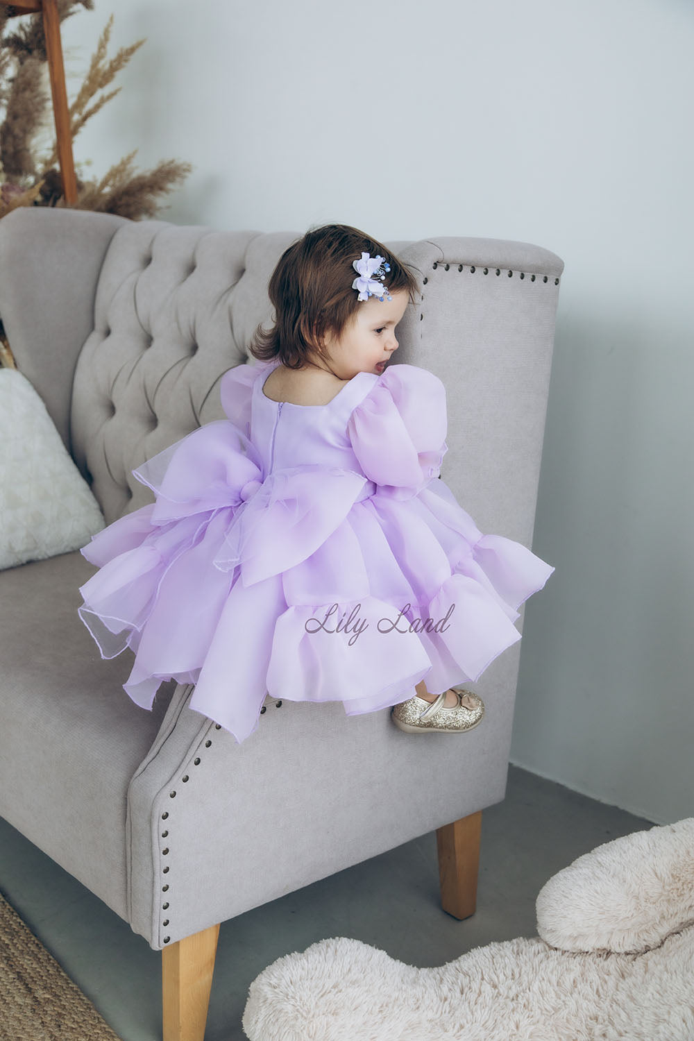 Marseille Puffy Tutu Girl Dress in Light Lavender