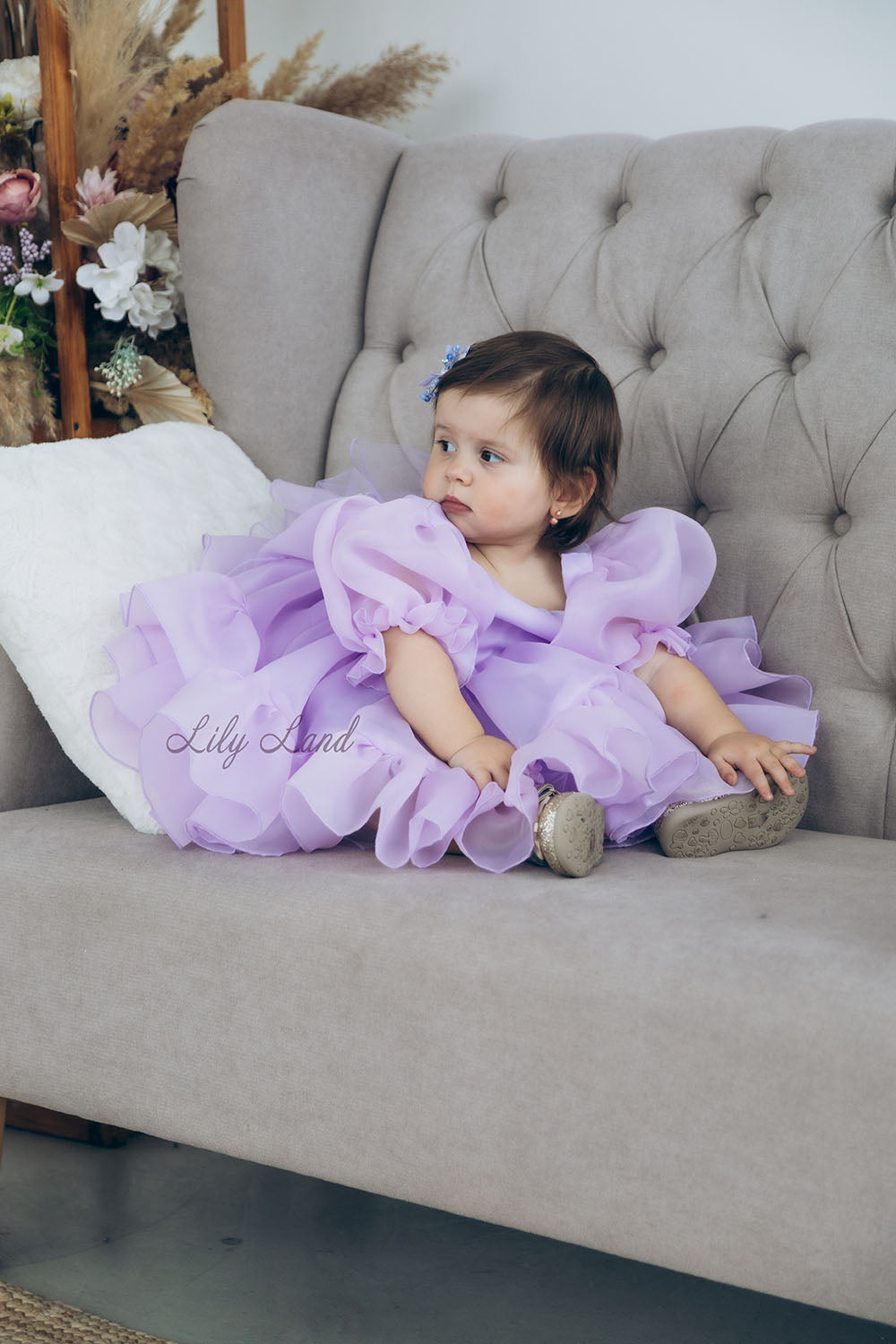 Marseille Puffy Tutu Girl Dress in Light Lavender