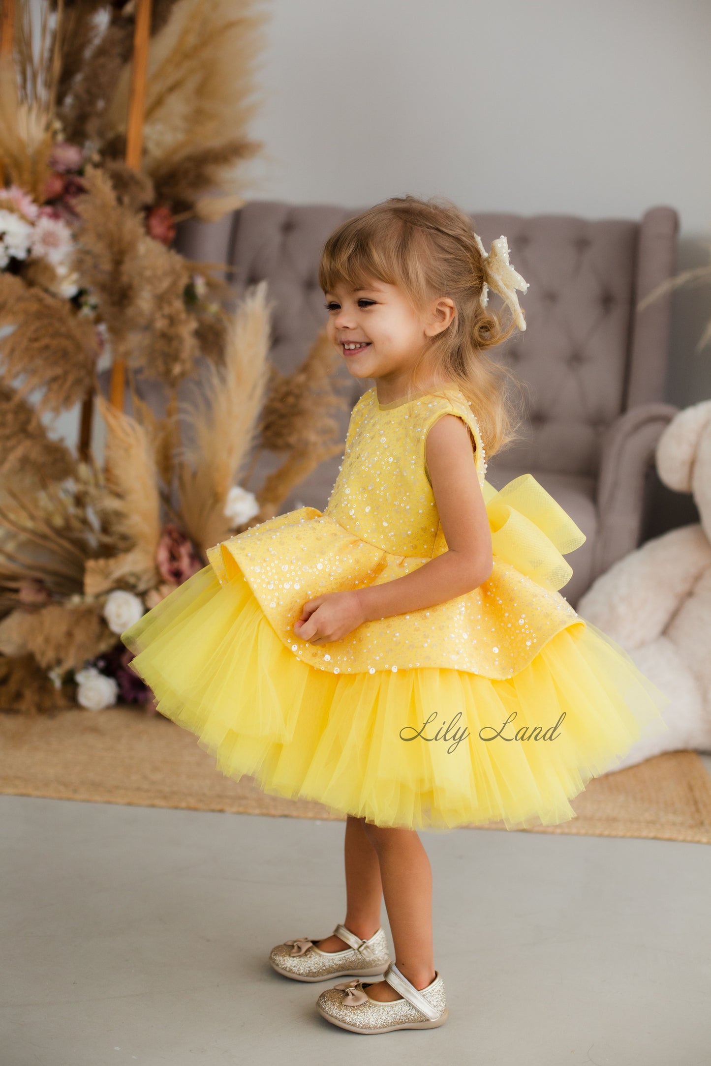 Nancy Tutu Girl Dress in Yellow