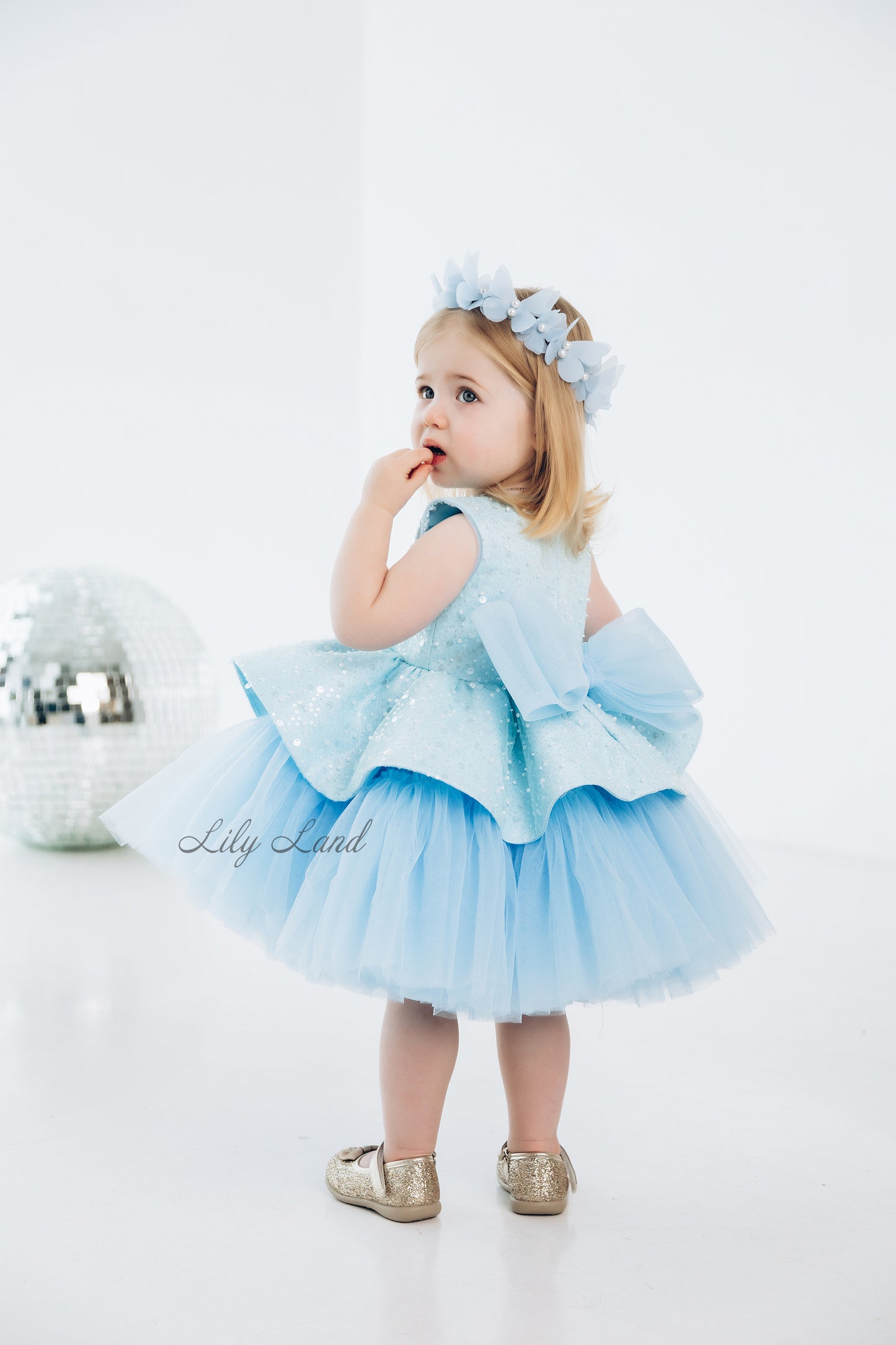 Nancy Tutu Girl Dress in Sky Blue