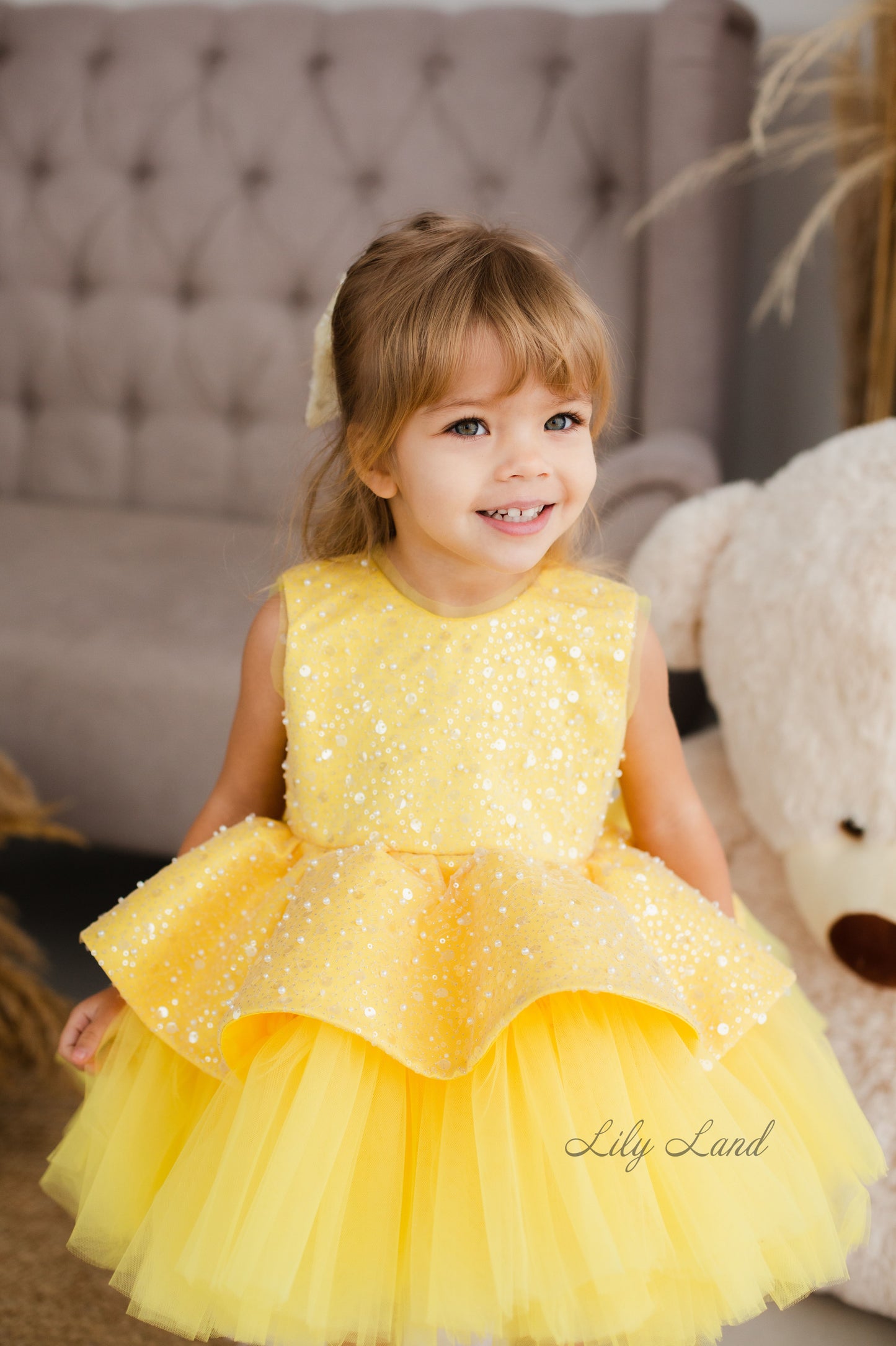 Nancy Tutu Girl Dress in Yellow