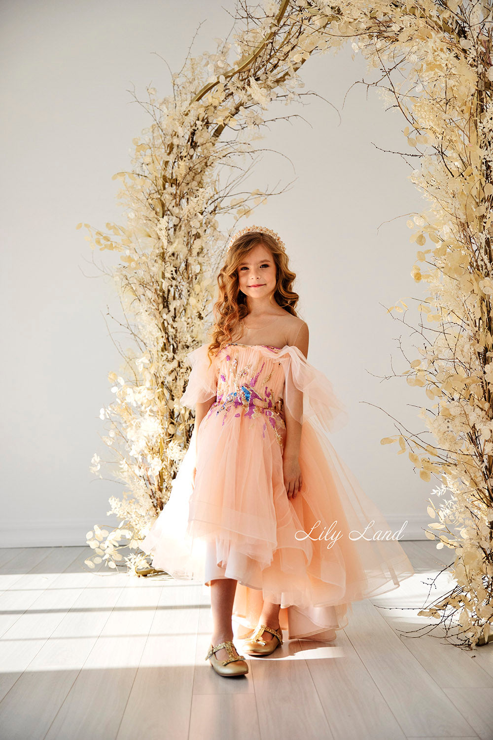 Indiana Girls Dress in Olive Color
