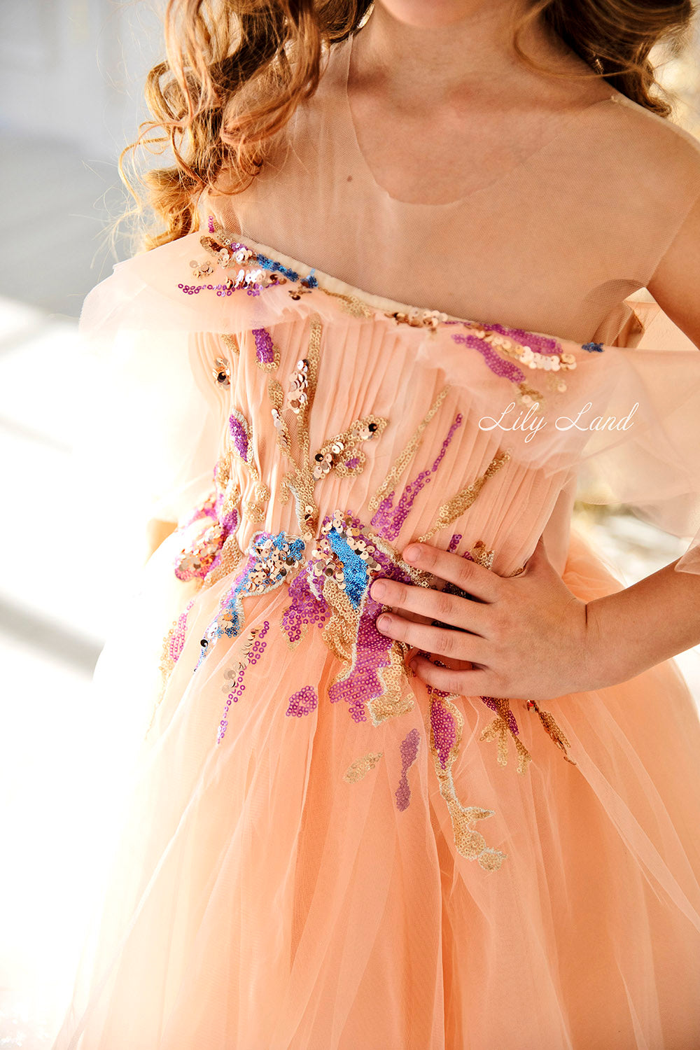 Indiana Girls Dress in Peach
