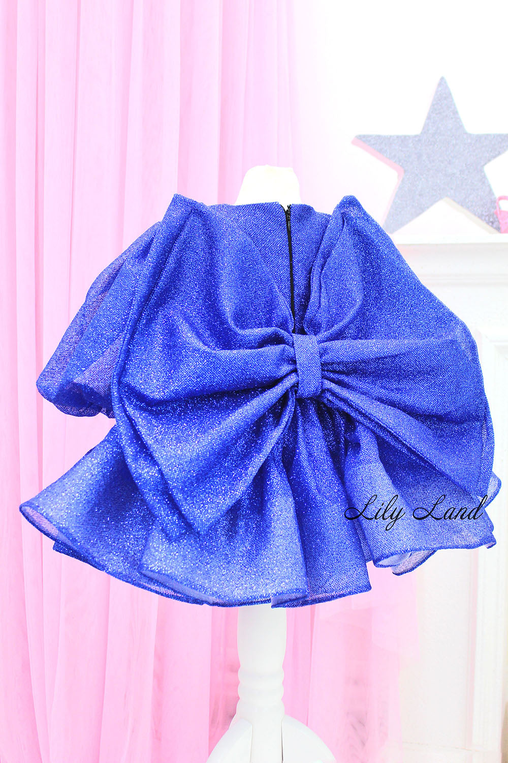 Goldie Girl Dress In Gold With A Huge Bow At The Back