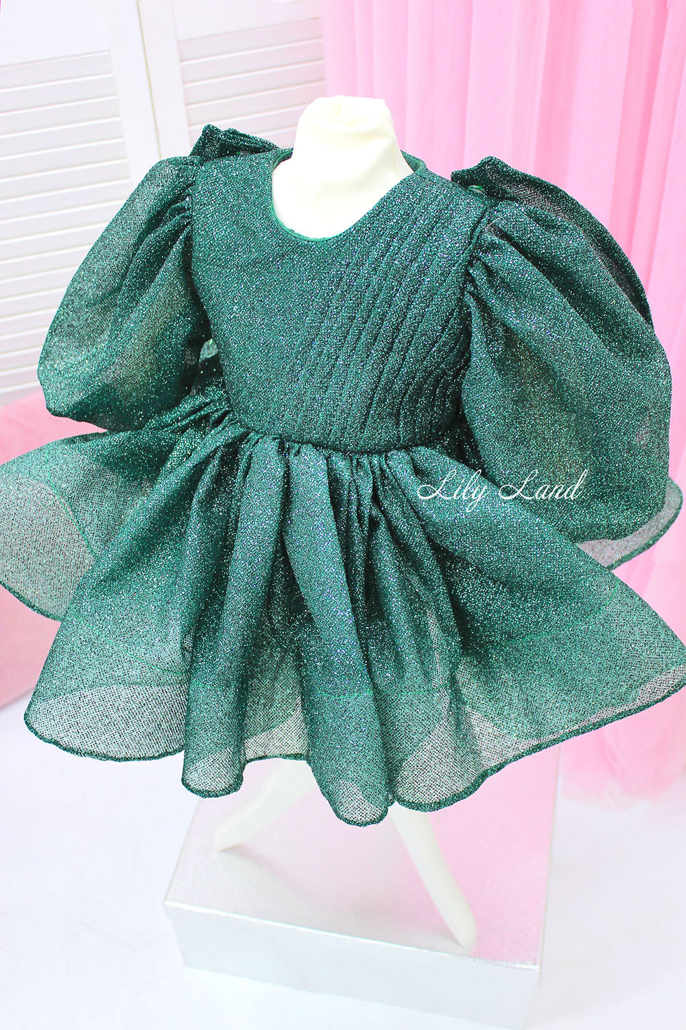 Goldie Girl Dress In Gold With A Huge Bow At The Back