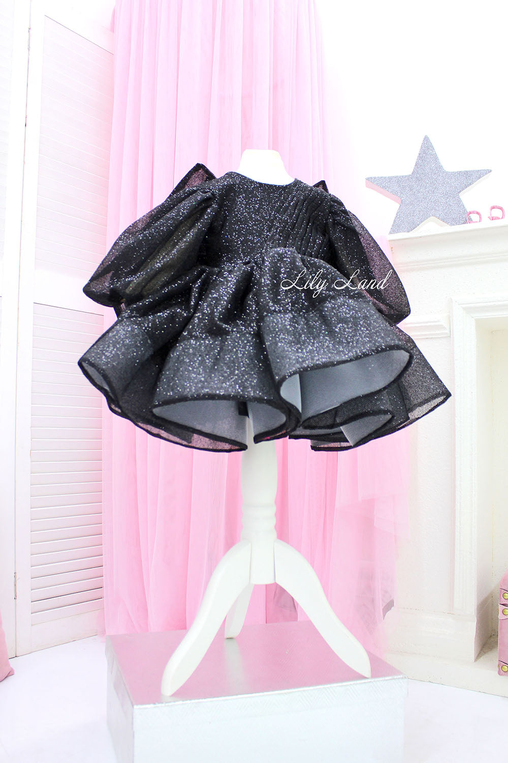 Goldie Girl Dress In Gold With A Huge Bow At The Back