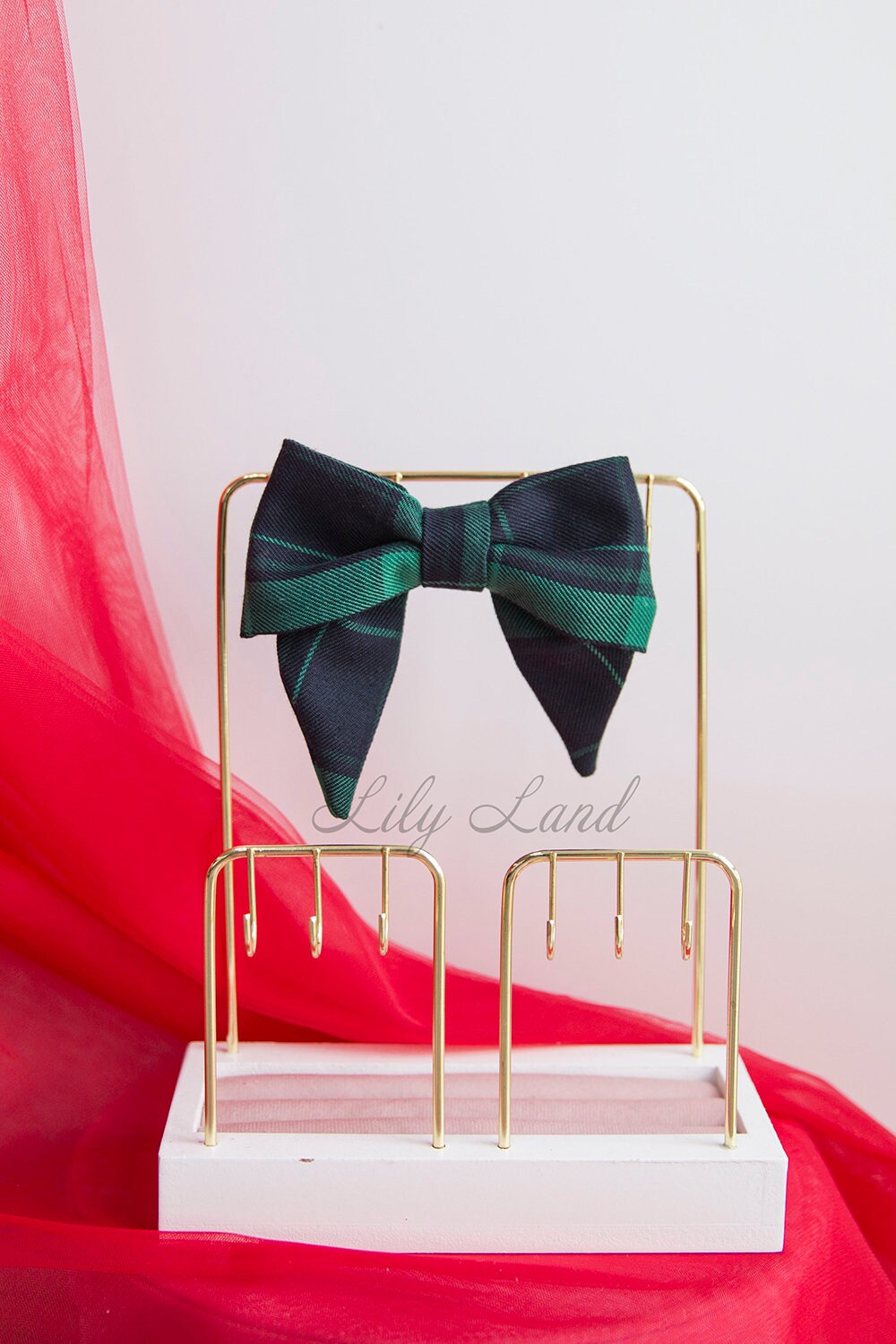 Christmas Plaid Hairpin Bow Girl Accessories