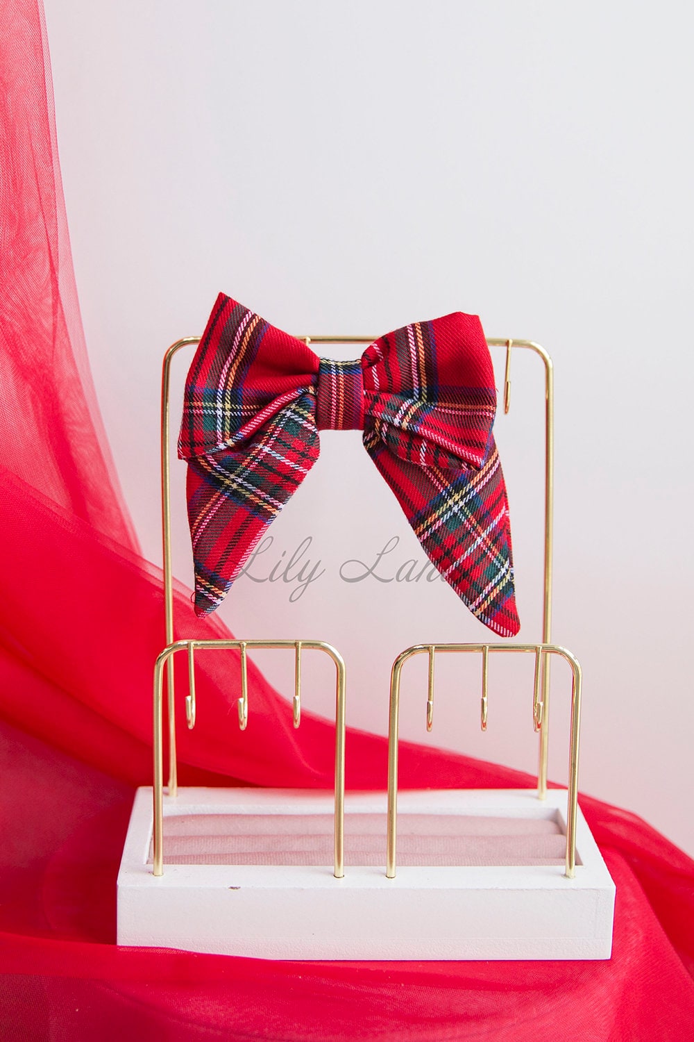 Christmas Plaid Hairpin Bow Girl Accessories