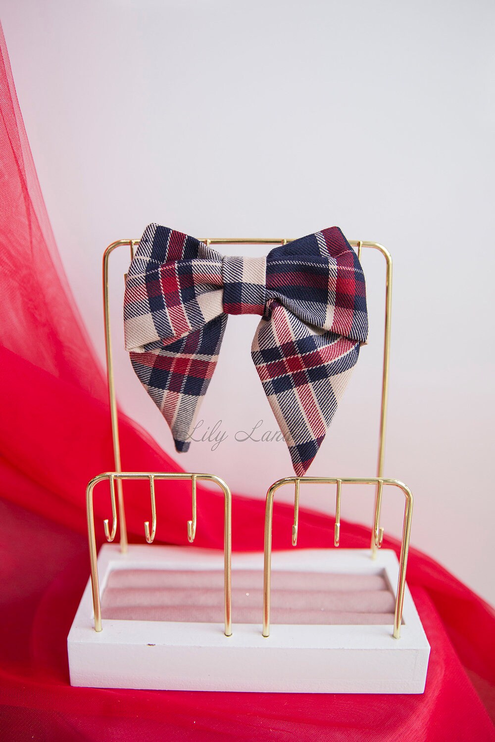 Christmas Plaid Hairpin Bow Girl Accessories