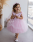 Judy Sparkling Tulle Sleeveless Girl Dress in Blush Light Pink