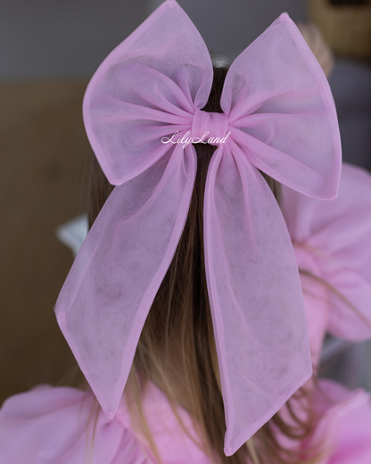 Pink Hairpin Big Bow Girl Accessories