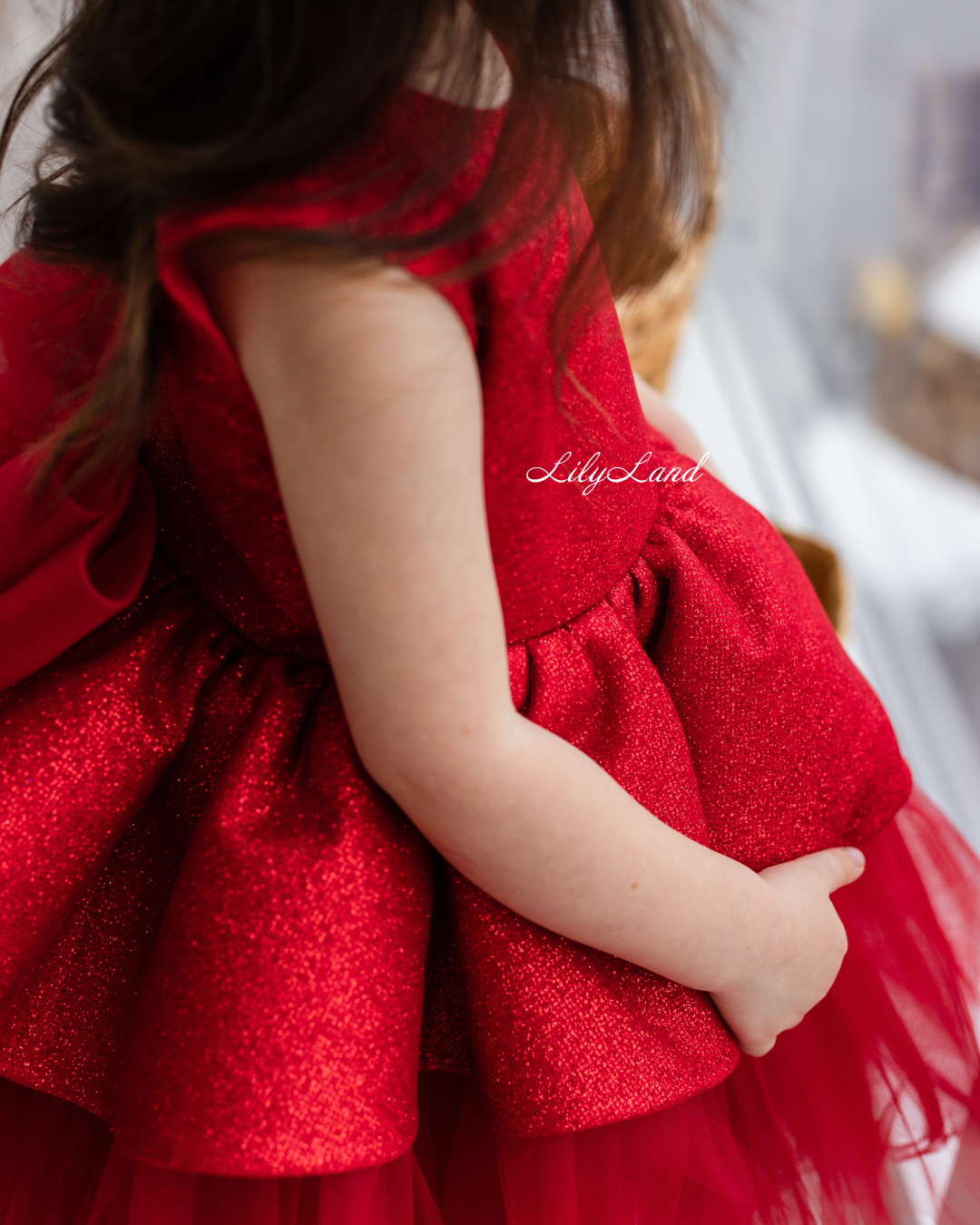 Nancy Tutu Glitter Girl Dress in Red