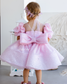 Kira Glitter Puffy Girl Dress in Light Pink