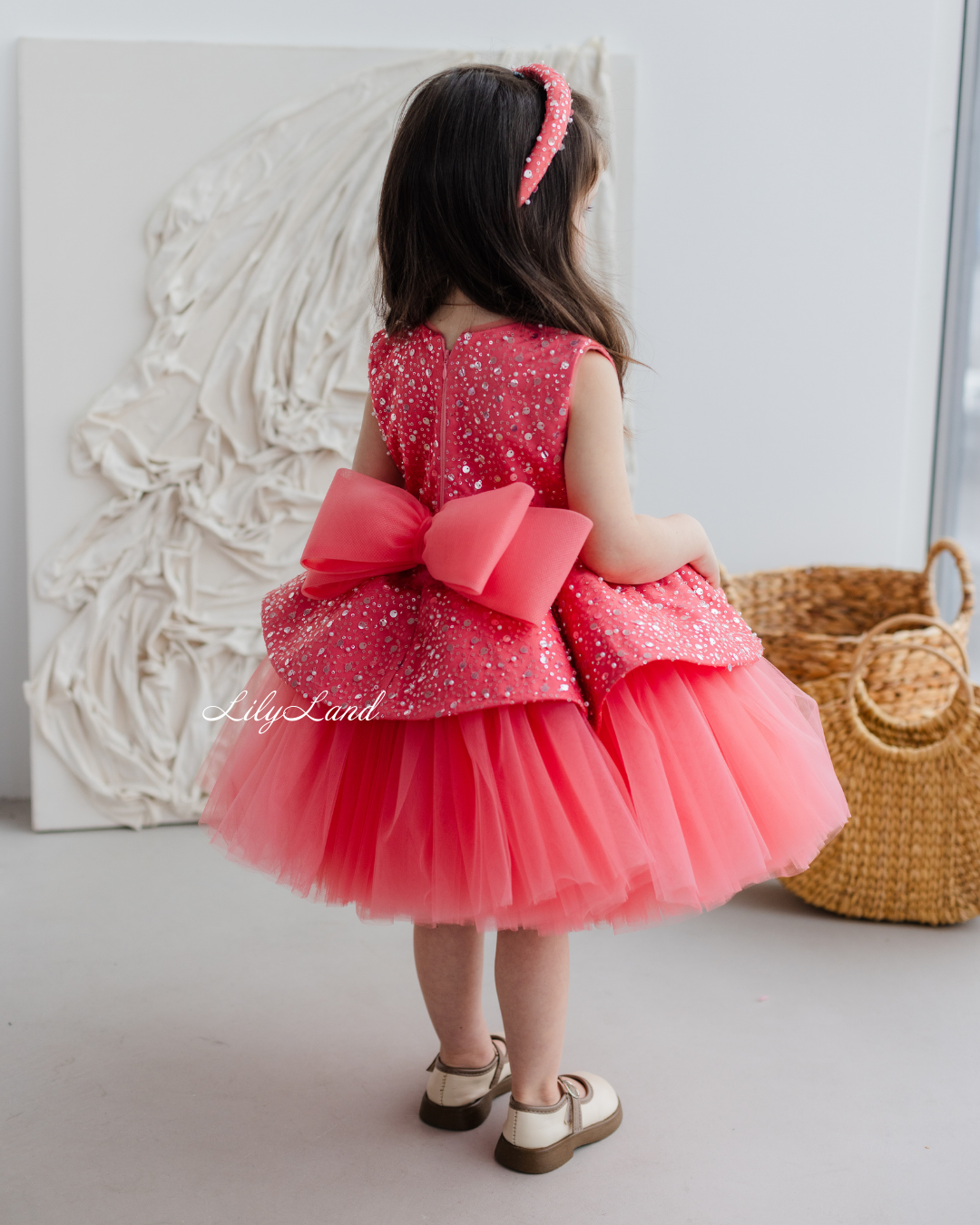 Nancy Tutu Girl Dress in Coral