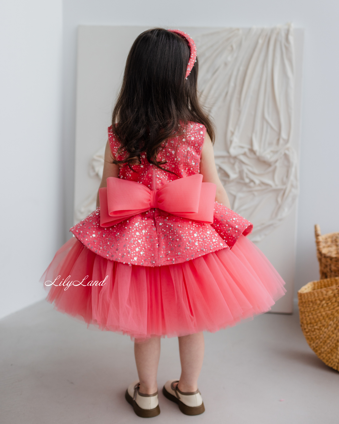 Nancy Tutu Girl Dress in Coral