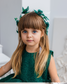 Nancy Tutu Glitter Girl Dress in Emerald Green