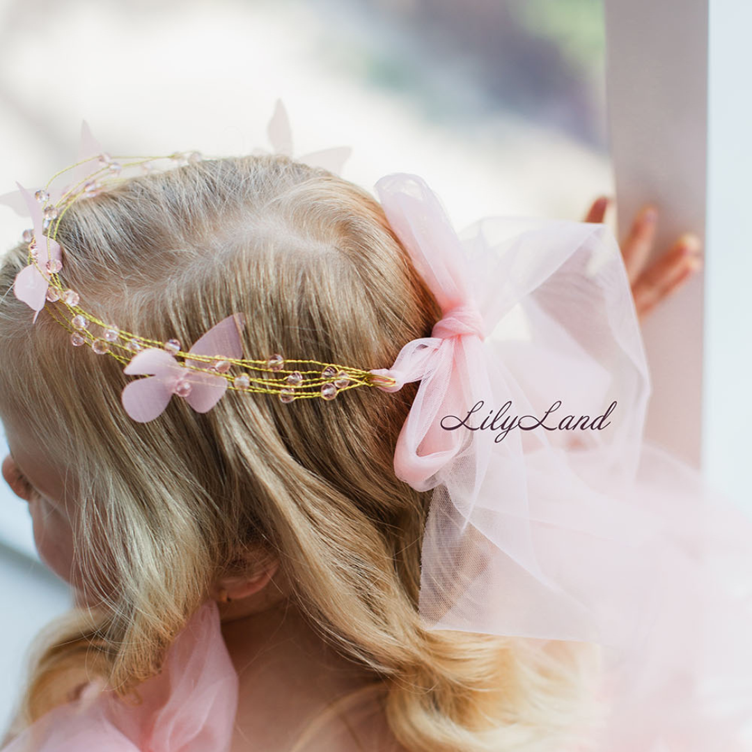 Girl Hair Accessories with Butterflies in Lavender