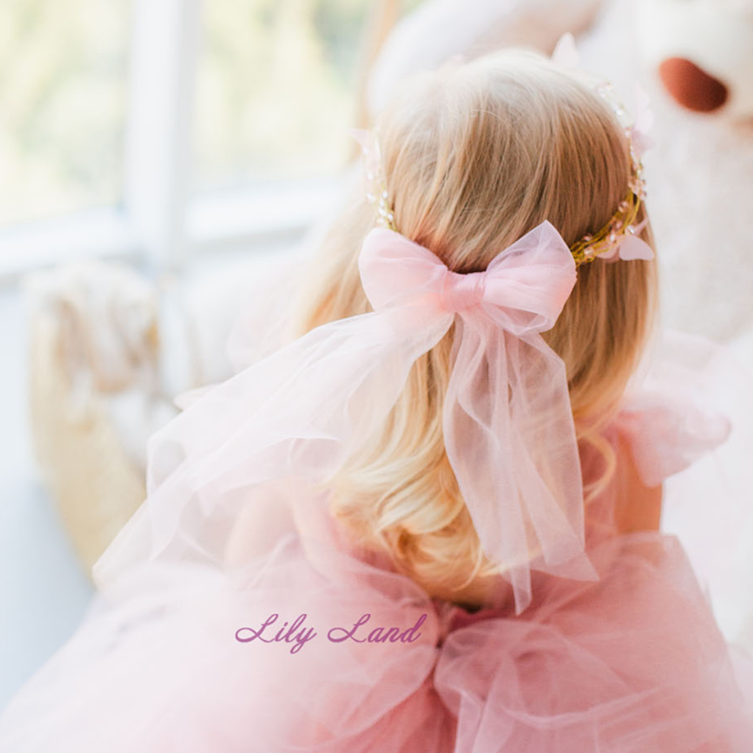 Girl Hair Accessories with Butterflies in Lavender