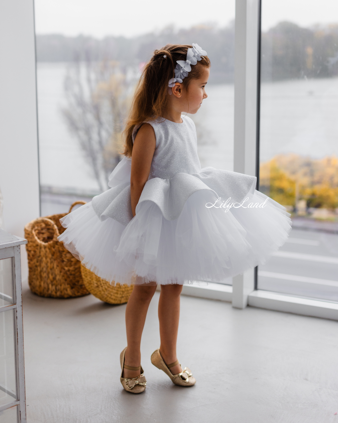 Nancy Tutu Glitter Girl Dress in White