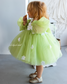 Fifi Baby Girl Dress in Lime with Attached Flowers