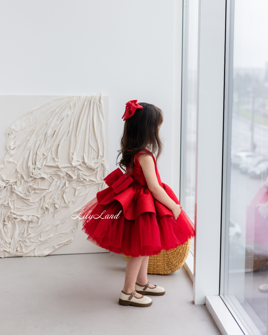 Nancy Tutu Glitter Girl Dress in Red