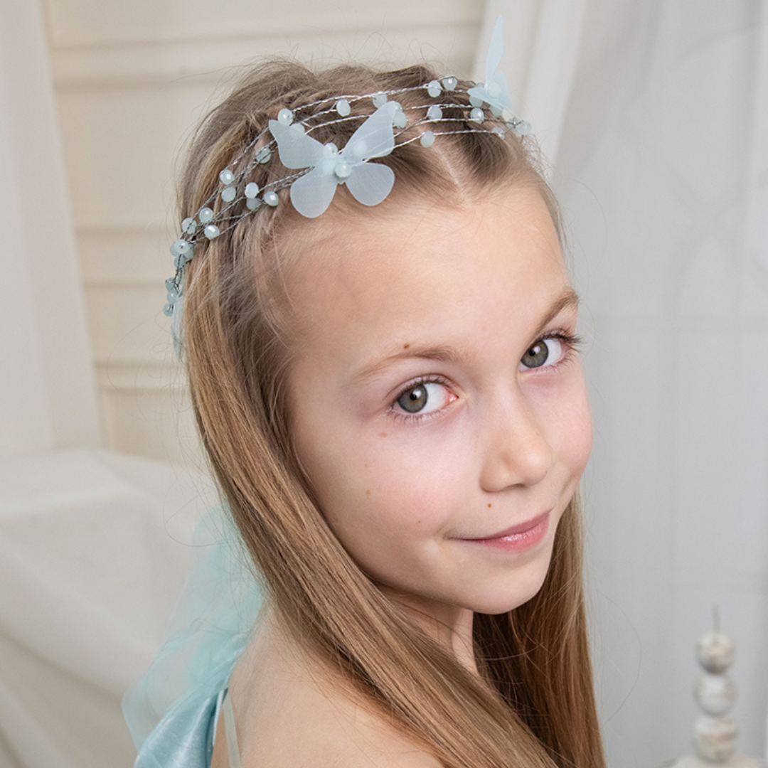 Hair Accessories with Flowers in Blue