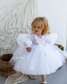 Fifi Baby Girl Dress in White with Attached Flowers