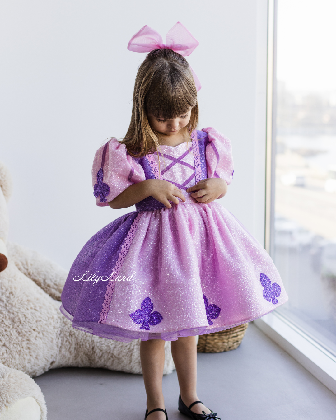 Rapunzel Princess Puffy Girl Dress