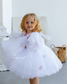 Fifi Baby Girl Dress in White with Attached Flowers