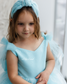 Judy Sparkling Tulle Sleeveless Girl Dress in Turquoise