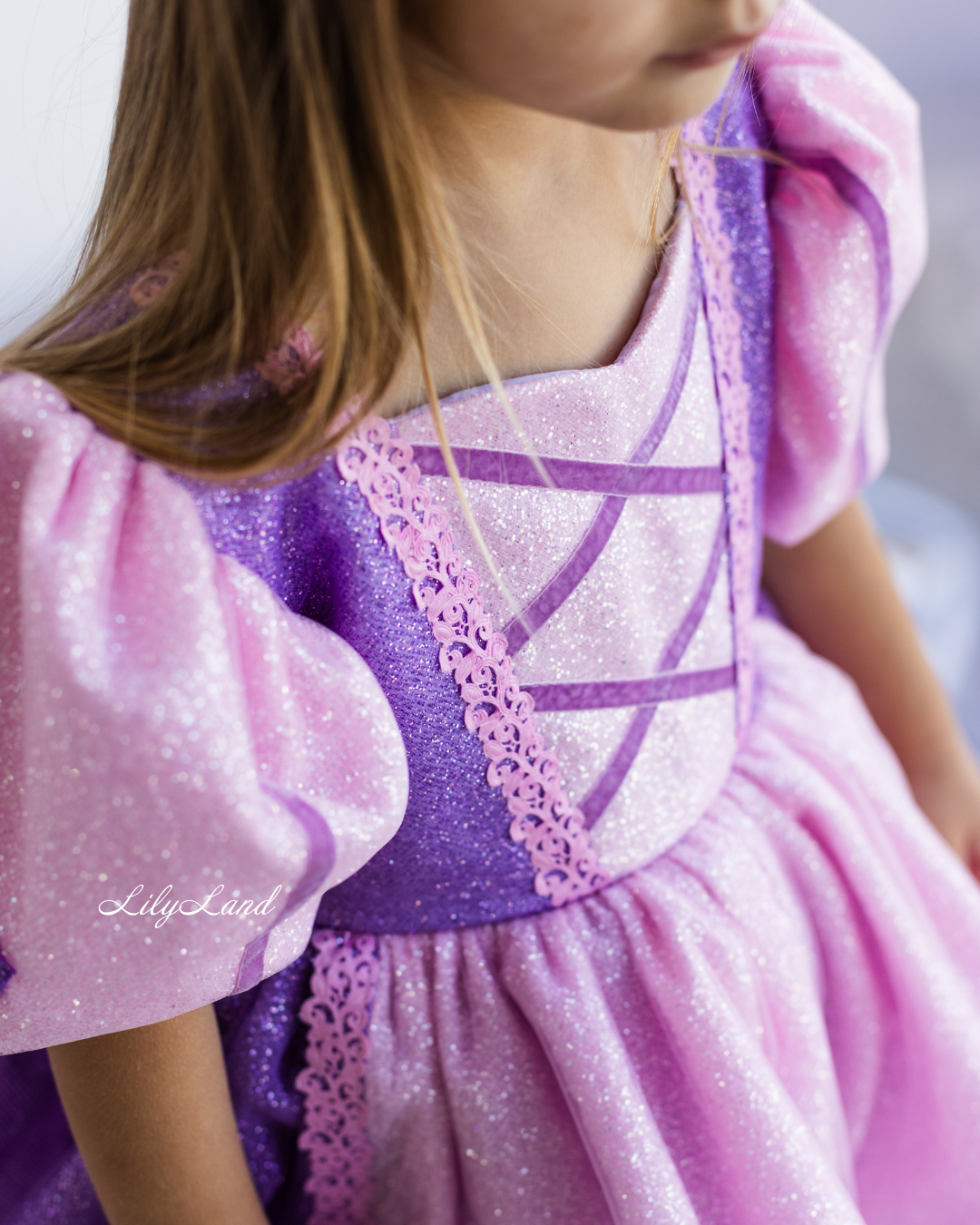 Rapunzel Princess Puffy Girl Dress