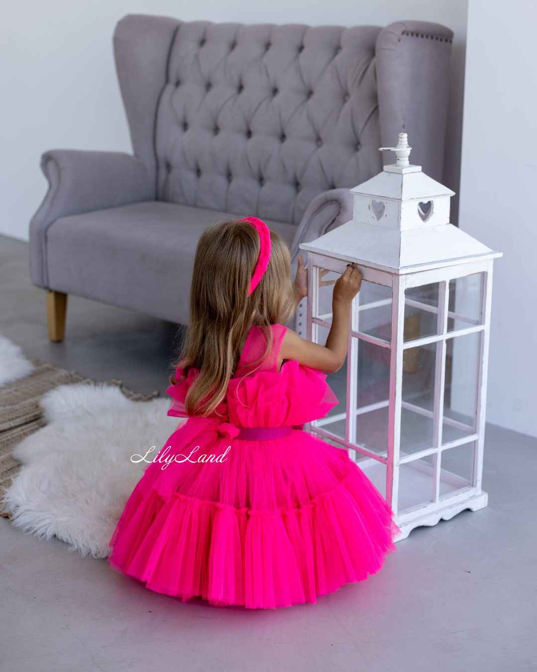 Barbie Tutu Girl Dress in Hot Pink