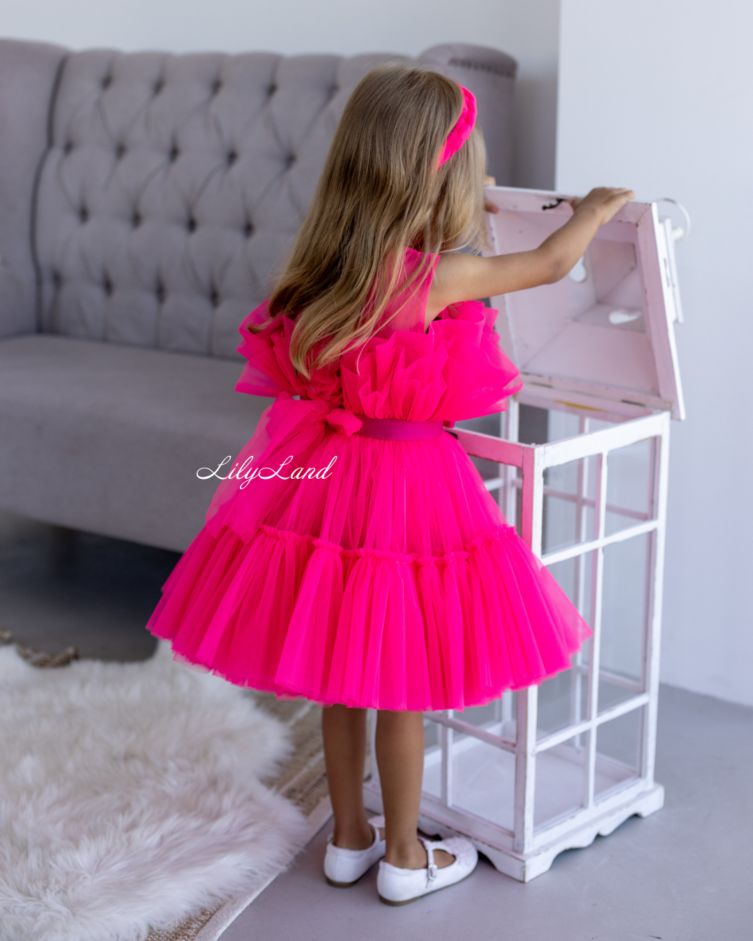 Barbie Tutu Girl Dress in Hot Pink