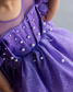 Kira Glitter Puffy Girl Dress in Lavender with Beads