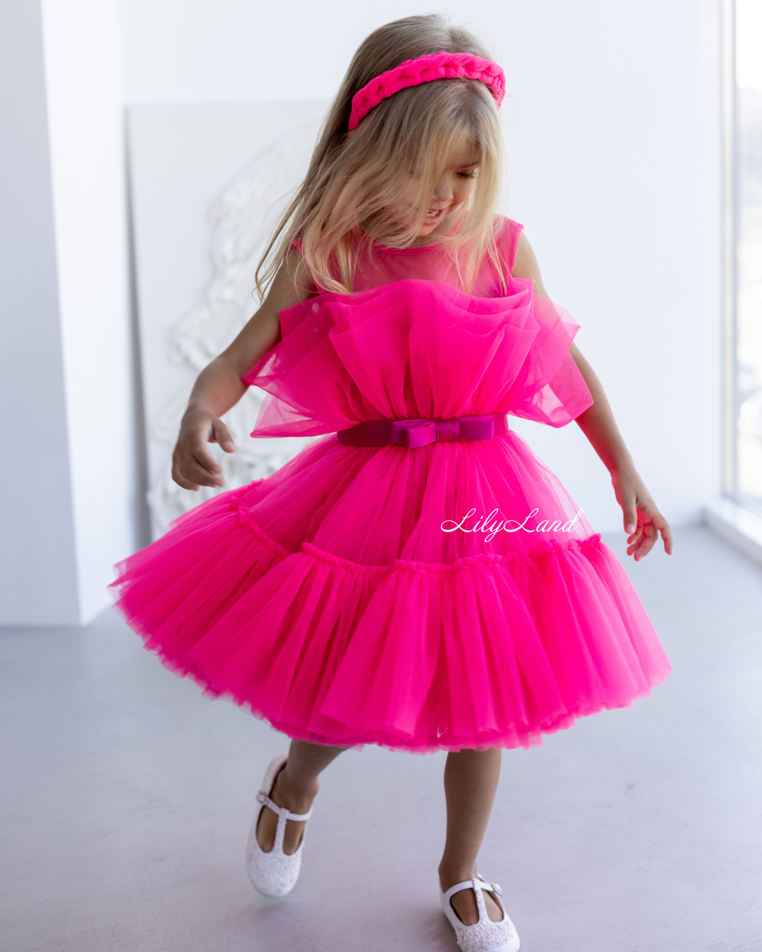 Barbie Tutu Girl Dress in Hot Pink