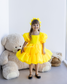 Marseille Puffy Tutu Girl Dress in Bright Neon Yellow